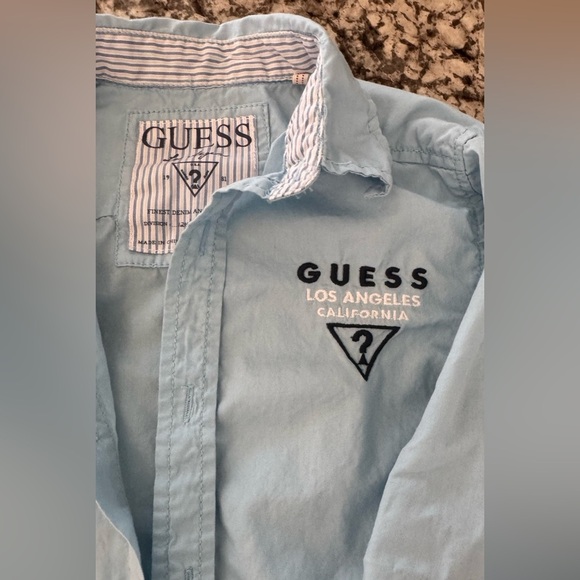 Guess Kids Light Blue Button Down Shirt - Picture 3 of 12